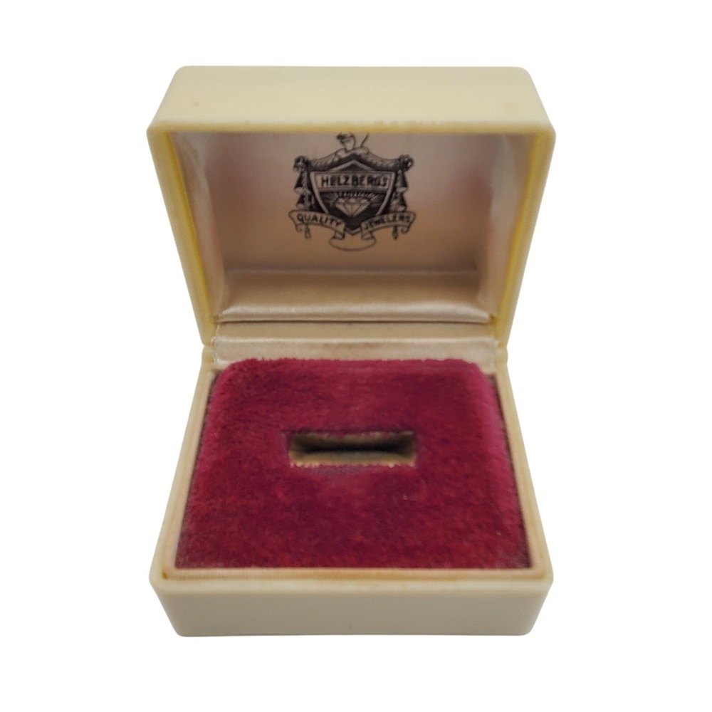 Helzberg Ring Box Cream Deco Certified Perfect Vintage Jewelry Gift Presentation